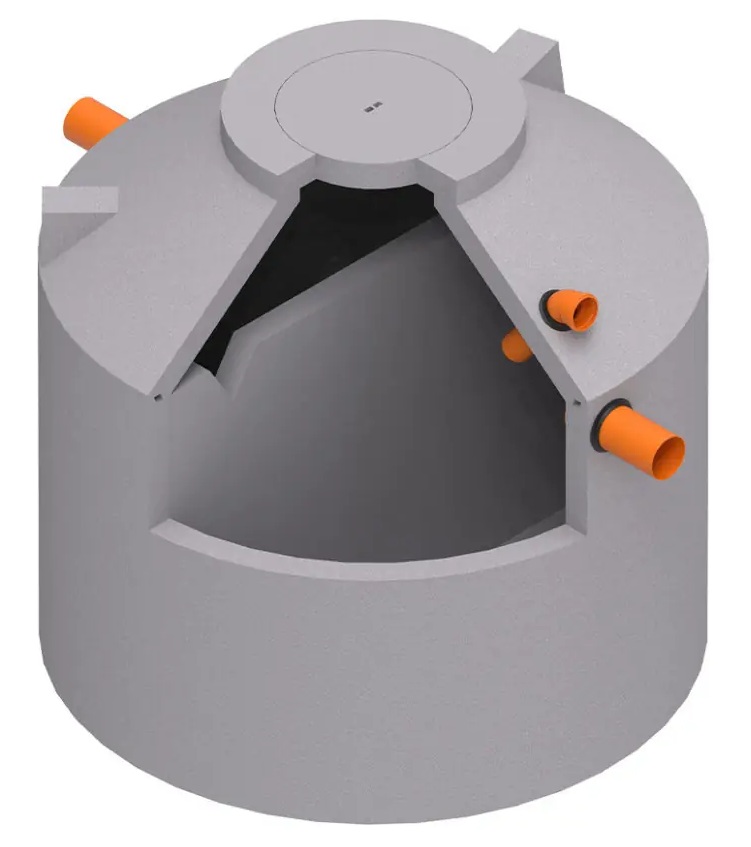 Zweikammergrube aus Beton