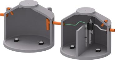 Kleinkläranlage aus Beton für 12 - 32 Personen lieferbar in PLZ 0-19 / 98-99