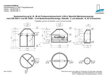 Preview: Stromlose Kleinkläranlage aus Beton 6 EW (Bodenkörperfilteranlage )