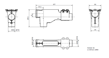 Preview: PURAIN Filter DN100 mit Skimmer und Rückstauklappe