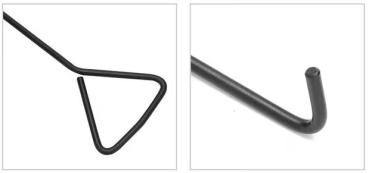 Preview: 2 Robuste Aushebebügel / Kanaldeckelheber aus beschichtetem Metall