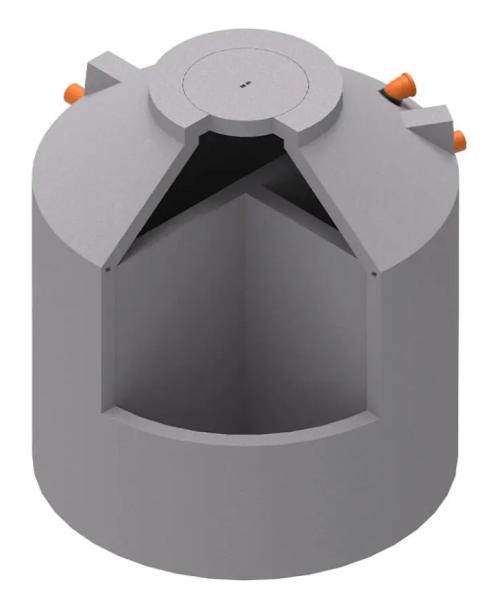 Dreikammergube aus Beton für PLZ Gebiete 0-19 & 98-99