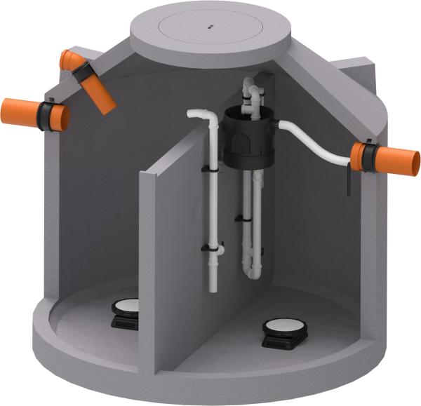 Kleinkläranlage aus Beton für 4 - 12 Personen lieferbar in PLZ 0-19 / 98-99