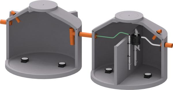 Kleinkläranlage aus Beton für 12 - 32 Personen lieferbar in PLZ 0-19 / 98-99