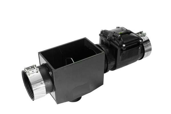 Alpha-Filter DN 150 mit Rückstauklappe (ohne Höhenversatz)